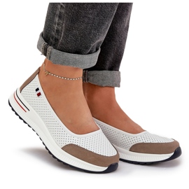 Weiße Leder -Ballerinas 7