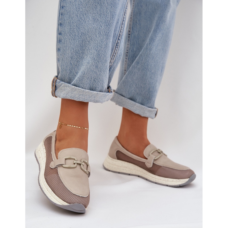 S.Barski Damen -Leder -Laibers D &amp; A TW210 Grau 2