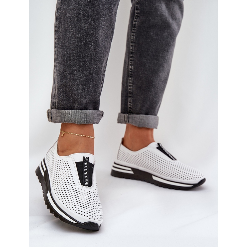 S.Barski Locked Damenschuhe aus natürlichen Leder S. Barski LR51-672 Weiß 2