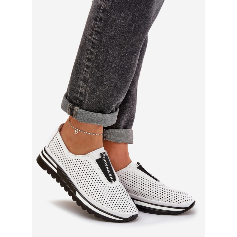 S.Barski Locked Damenschuhe aus natürlichen Leder S. Barski LR51-672 Weiß 1