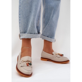 S.Barski Leder elegante Flachhaufen-Laibers S. Barski LR51-768 Beige 2