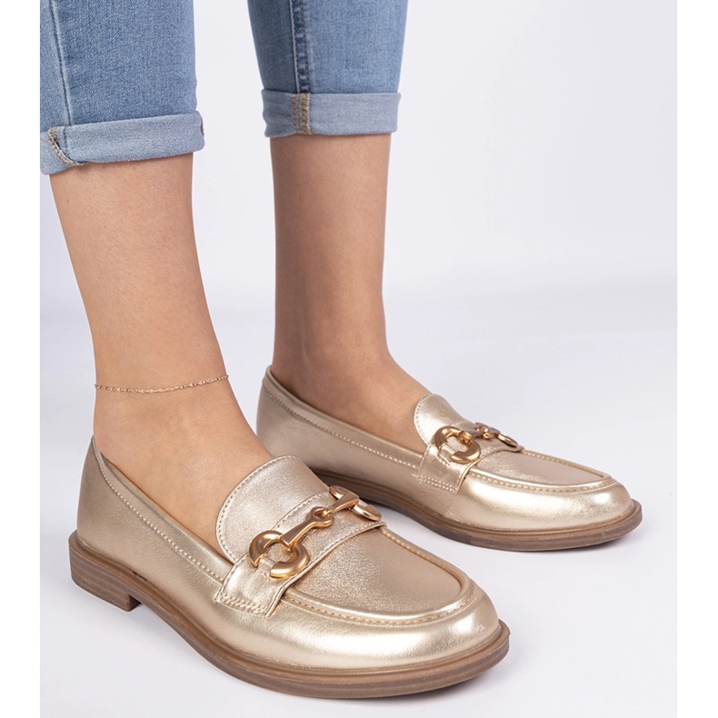 Goldene Frauen -Slipper mit goldener Dekoration 2