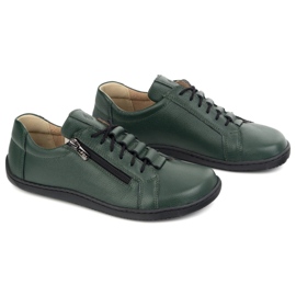 Olivier Minimalistische Schuhe barfuß Leder Frauen 1242 Grün 2