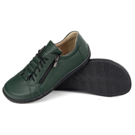 Olivier Minimalistische Schuhe barfuß Leder Frauen 1242 Grün 3