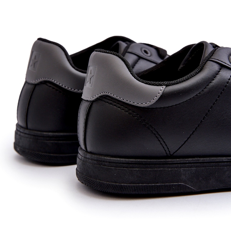 Niedrige Herren-Sneaker aus Öko-Leder Big Star NN174284 Schwarz 3