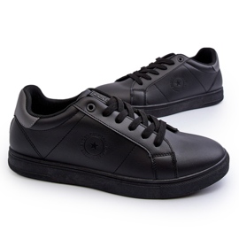 Niedrige Herren-Sneaker aus Öko-Leder Big Star NN174284 Schwarz 4