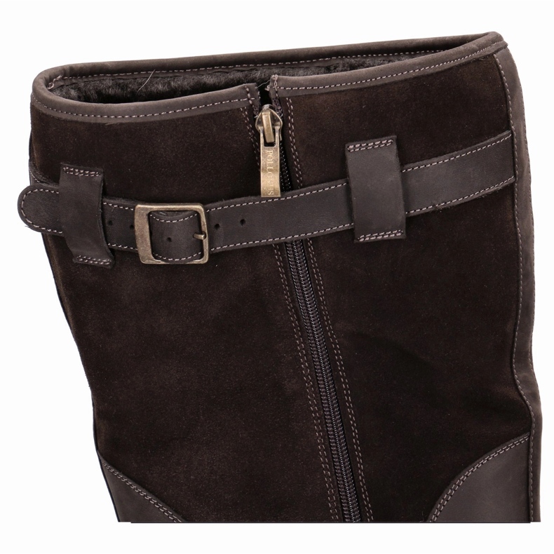 Langlebige taktische Stiefel-Myśliwskie Leder Baribal Pollonus Brown 6-0104-003 Verrückt braun braun 2