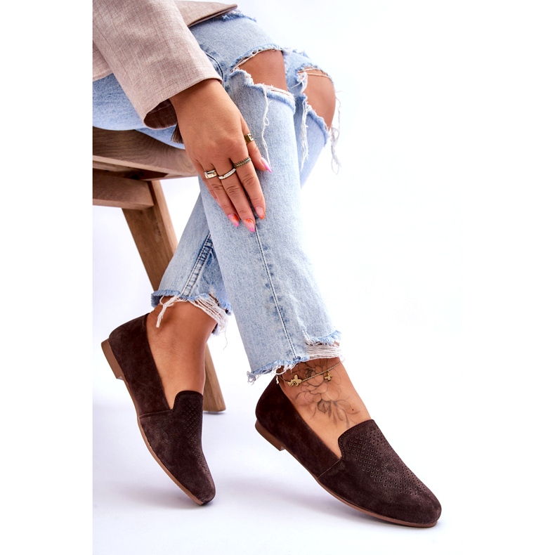 S.Barski Bequeme Loafer aus Wildleder Braun Giovana 5