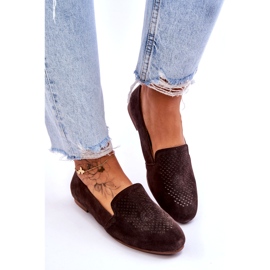 S.Barski Bequeme Loafer aus Wildleder Braun Giovana 4