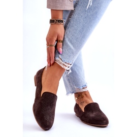 S.Barski Bequeme Loafer aus Wildleder Braun Giovana 2