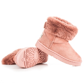 Bella Paris Schneeschuhe mit Schleife rosa 1