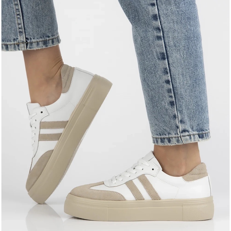 Filippo DP6841/24 Leder -Sneaker weiß 2