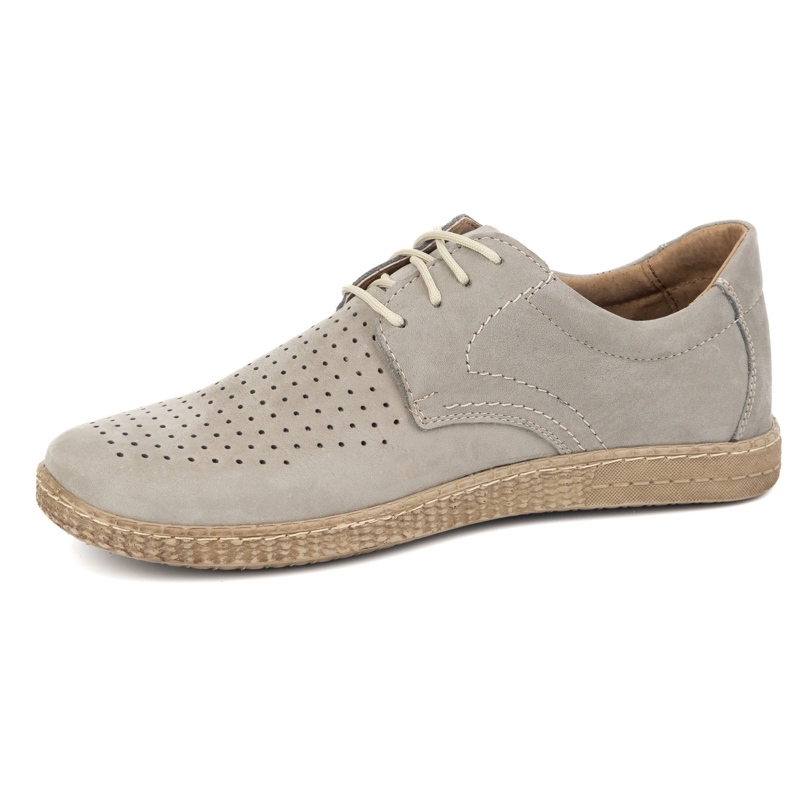 KOMODO Herren Lederschuhe lässig 933/l/2 Grau 1