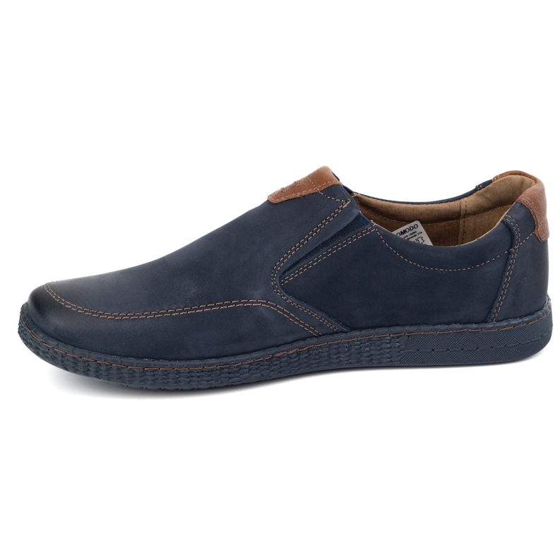 KOMODO Herren Lederschuhe lässig 854/2 Marineblau 1