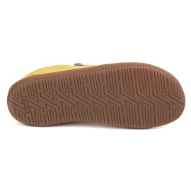 Barfuß Frauen minimalistische Leder -Sneaker Olivier 770 Perforiert gelb 14