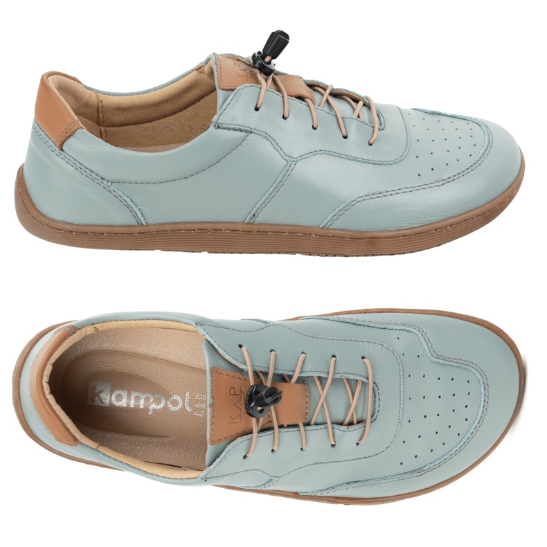 Kampol Barfuß minimalistische Lederschuhe 500/24 ​​Pistazien grün 1