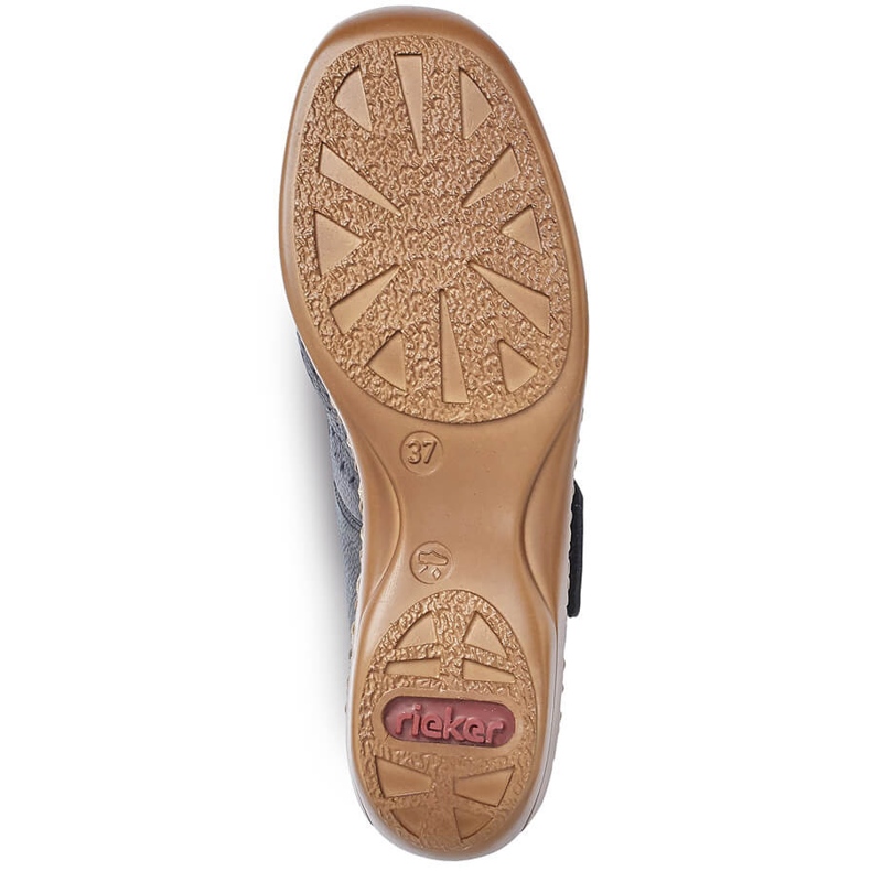 Damen Lederschuhe mit Klettverschluss marineblau Rieker 41399-14 1