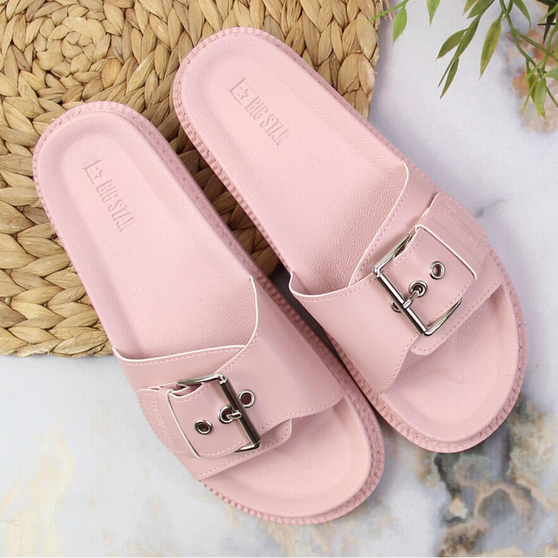 Pink Big Star Hausschuhe auf der Plattform JJ274A308 rosa 1