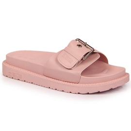 Pink Big Star Hausschuhe auf der Plattform JJ274A308 rosa 2