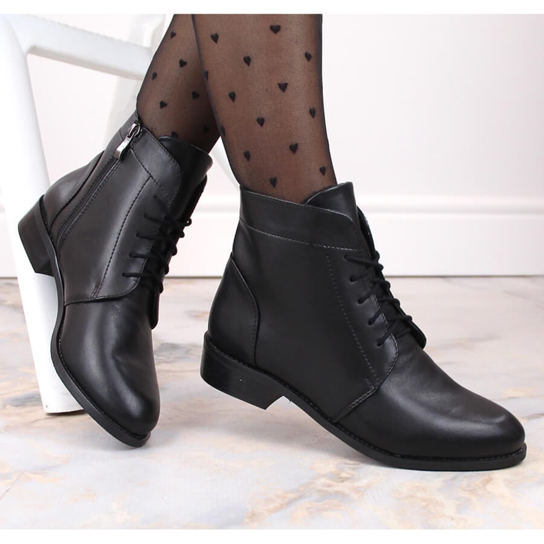 Schwarze Lederstiefel von Dolce Pietro für Damen 2