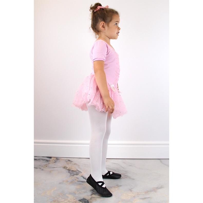 Ballettschuhe aus Leder mit schwarzen Gummibändern Nazo 1