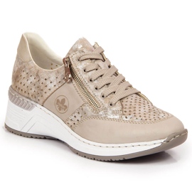 Rieker N4327-80 beige Damen Keilschuhe 1