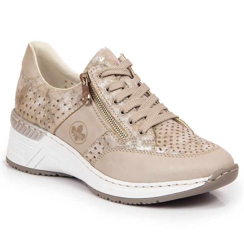 Rieker N4327-80 beige Damen Keilschuhe 1