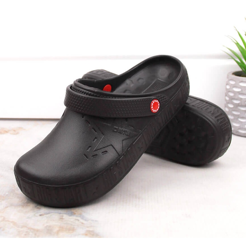 Big Star II275001 schwarz kroks schwarze Schaumstoffhausschuhe 1