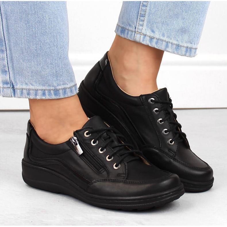 Bequeme Damenschuhe, Helios schwarz 1