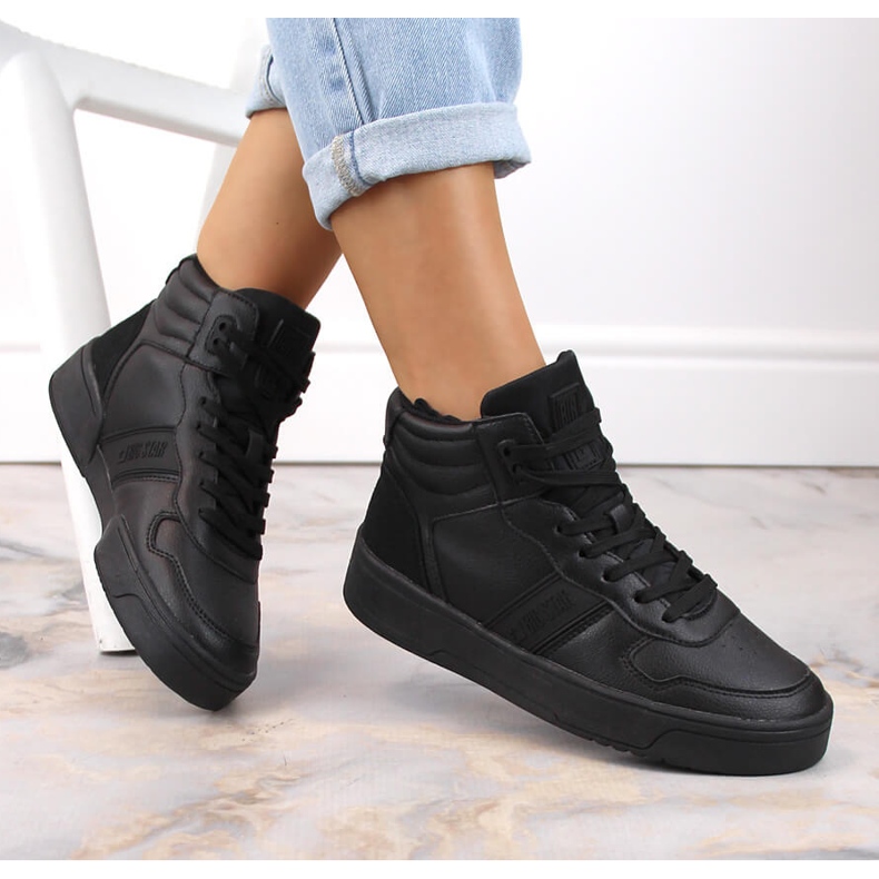 Sportschuhe schwarze Turnschuhe Big Star KK274262 1