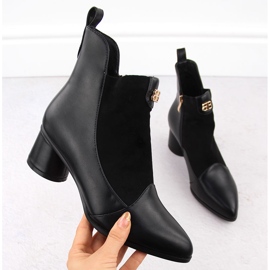 Schwarze Damenstiefel mit hohem Absatz D&amp;A S.Barski Premium Collection MR870-96 2