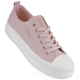 Damen-Plateau-Sneaker in Nude Big Star LL274970 rosa 1