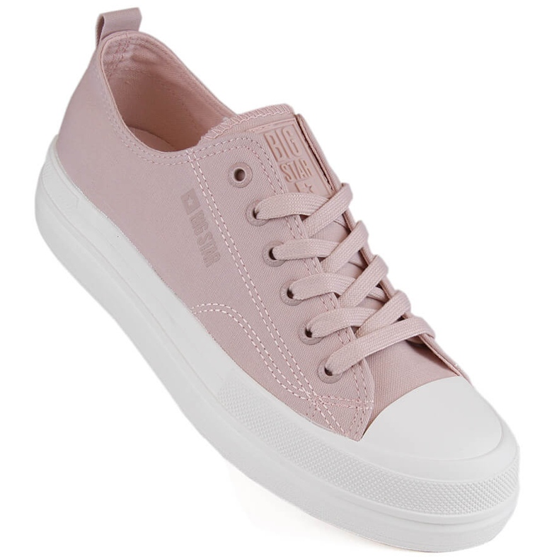 Damen-Plateau-Sneaker in Nude Big Star LL274970 rosa 1