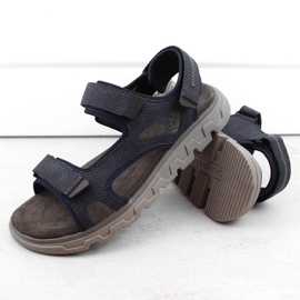 Bequeme Herrensandalen mit Klettverschluss, marineblau Bugatti NN153212 2