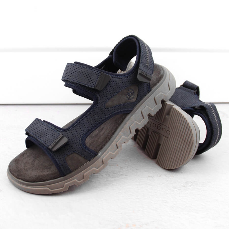 Bequeme Herrensandalen mit Klettverschluss, marineblau Bugatti NN153212 2