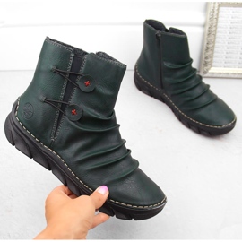 Grüne isolierte Damenstiefel Rieker 55052-54 1