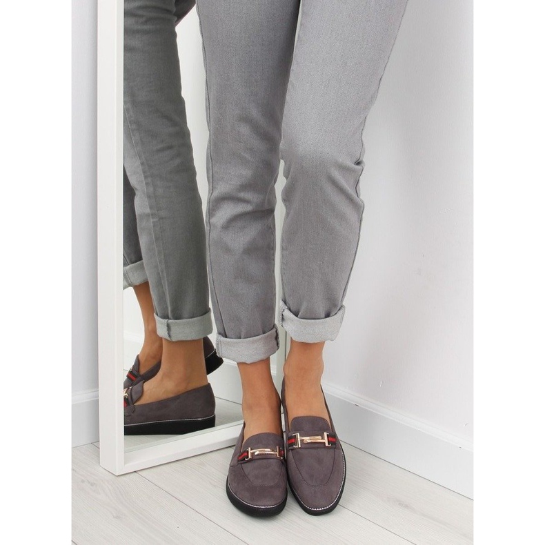 Grau Graue Damen-Slipper S0-204 grau 1