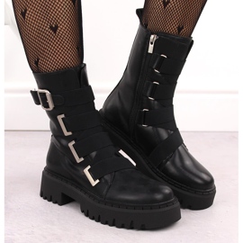 Damen-Arbeiterstiefel aus Leder, schwarz Big Star OO274A256 6