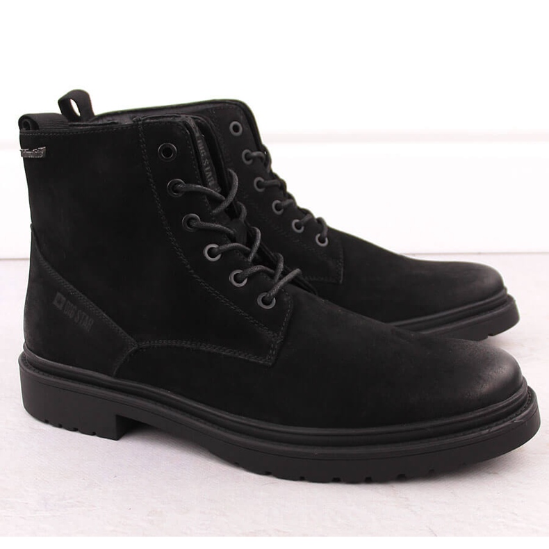 Schwarze Thinsulate-Lederstiefel für Herren Big Star OO174148 1