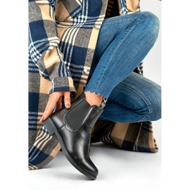 Klassische isolierte Chelsea-Stiefel für Damen, schwarz MR-15B 1