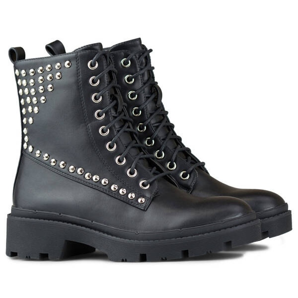 Rockstiefel für Damen mit Nieten, schwarz CH2320B 2