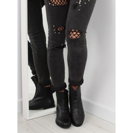 Schwarze isolierte Damenstiefel F7091-1BLACK 1