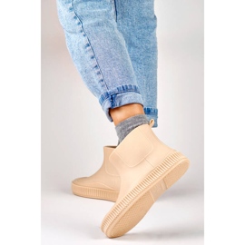 Damen-Gummistiefel in Mattbeige YJ-7-2BE 2