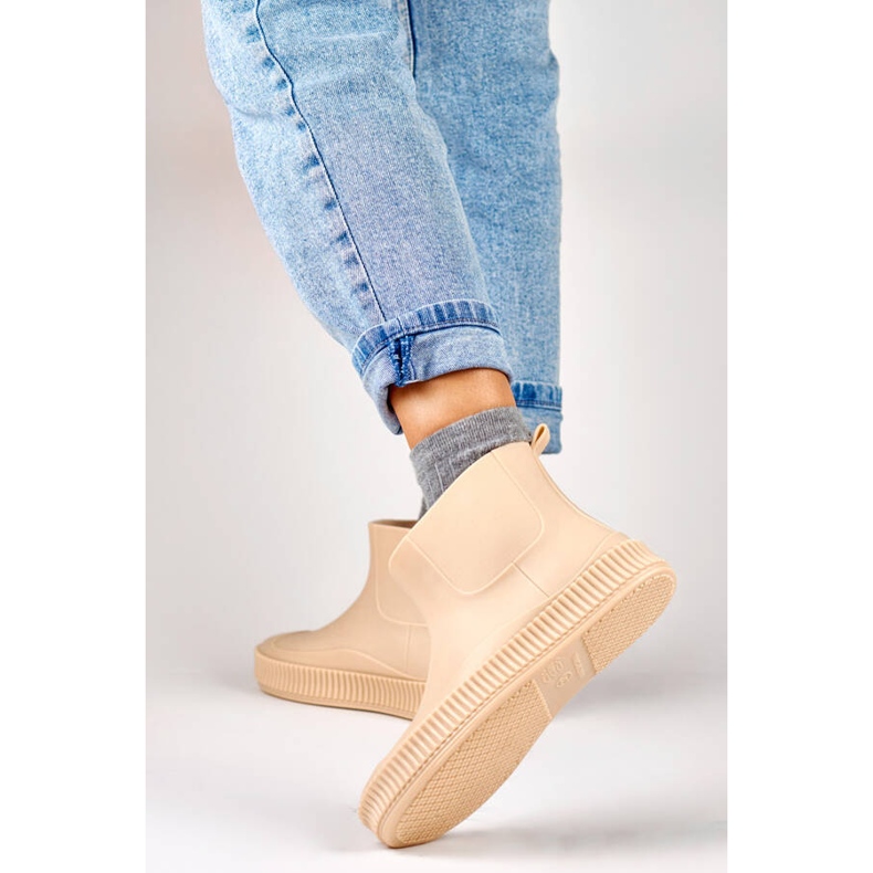 Damen-Gummistiefel in Mattbeige YJ-7-2BE 2