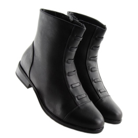 Schwarze isolierte Damenstiefel F7091-1BLACK 2