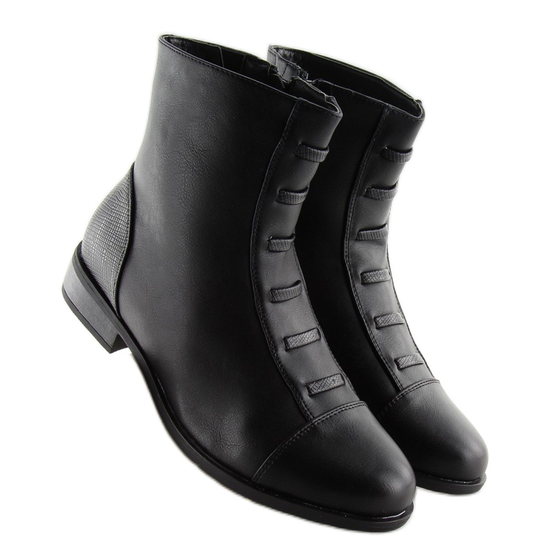 Schwarze isolierte Damenstiefel F7091-1BLACK 2