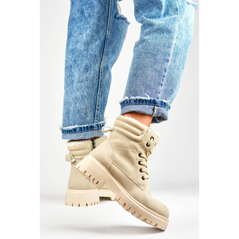 Isolierte Damenstiefel, beige GD-TL51BE 1