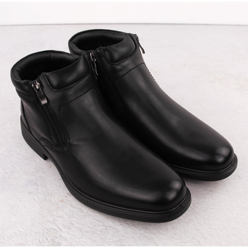 Isolierte Herren-Stiefeletten mit Reißverschlüssen, schwarz Unisoft 7516 2