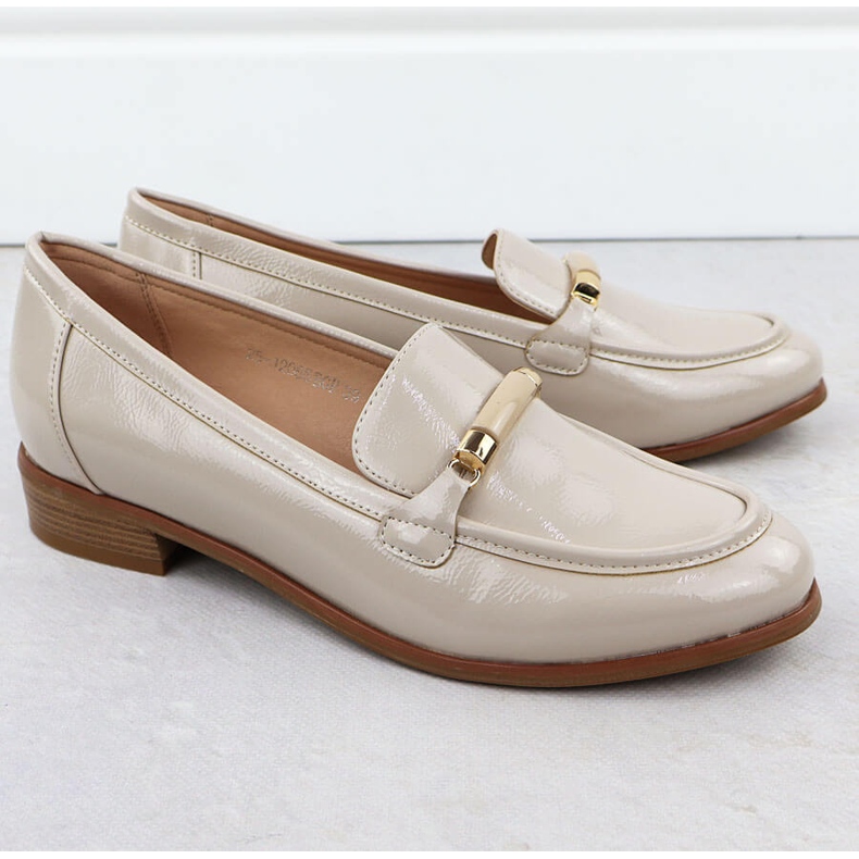 Low -Haled Lacked Beige Potocki SZ12065 Schuhe von Frauen 2