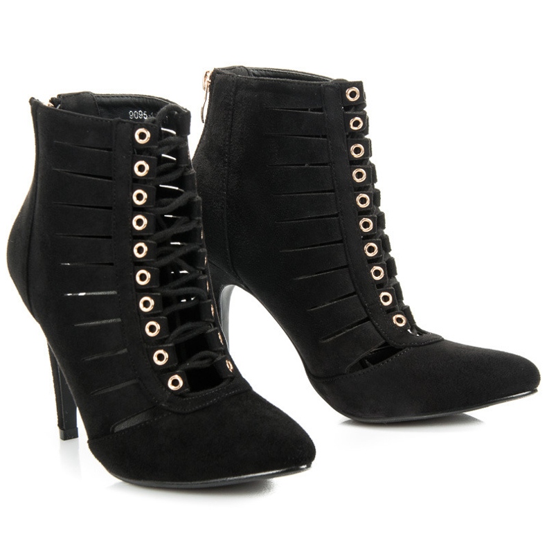 Cm Paris Durchbrochene Stiefeletten schwarz 1